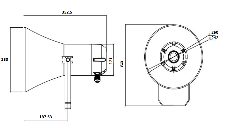 explosion proof pa horn size