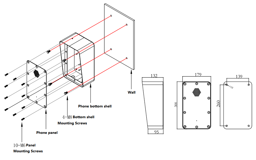 outdoor intercom size